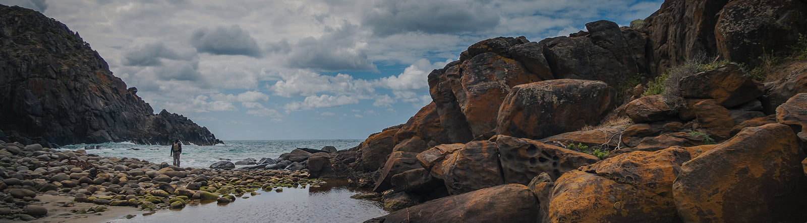 View of person standing on the Australian coastline