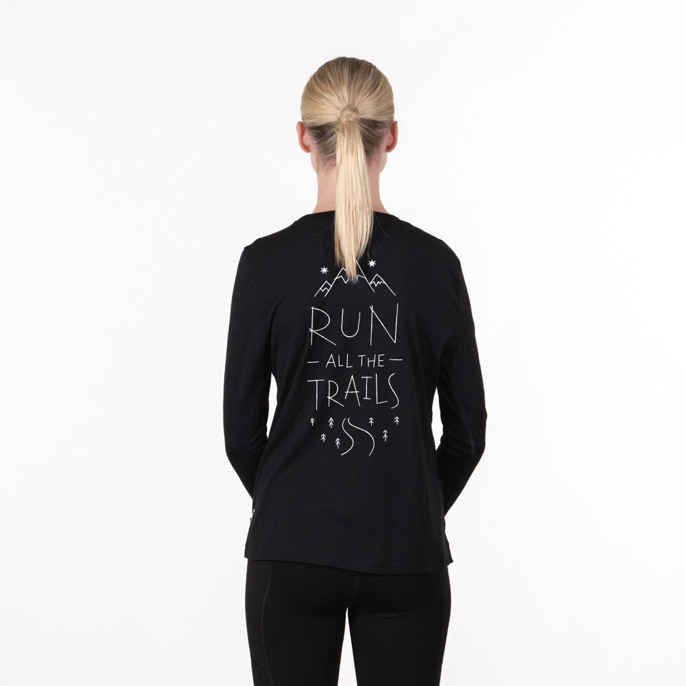 Universal Long Sleeve - Run All The Trails (PRINTED STOCK CLEARANCE)