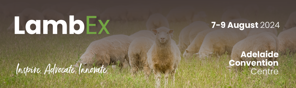 LambEx. Inspire. Advocate. Innovate. 7-9 August 2024, Adelaide conversion centre.