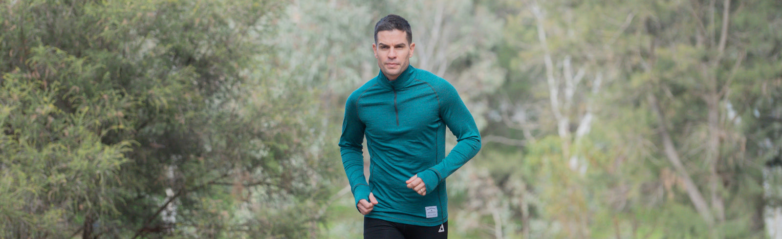 Man running outdoors
