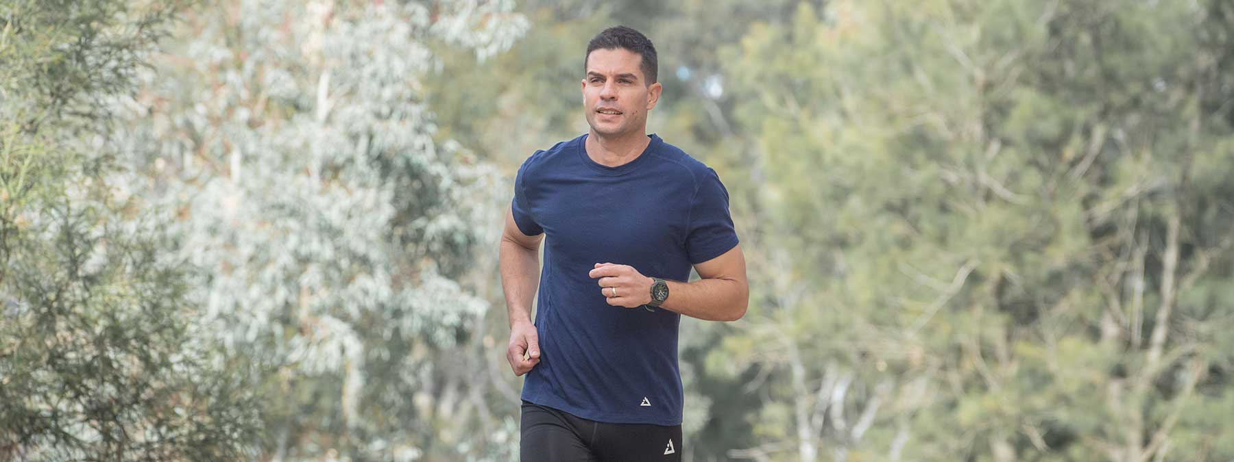 Man running in the outdoors