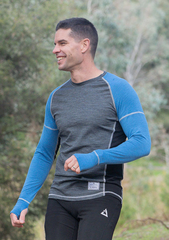 Man wearing a long sleeve mongrel style top