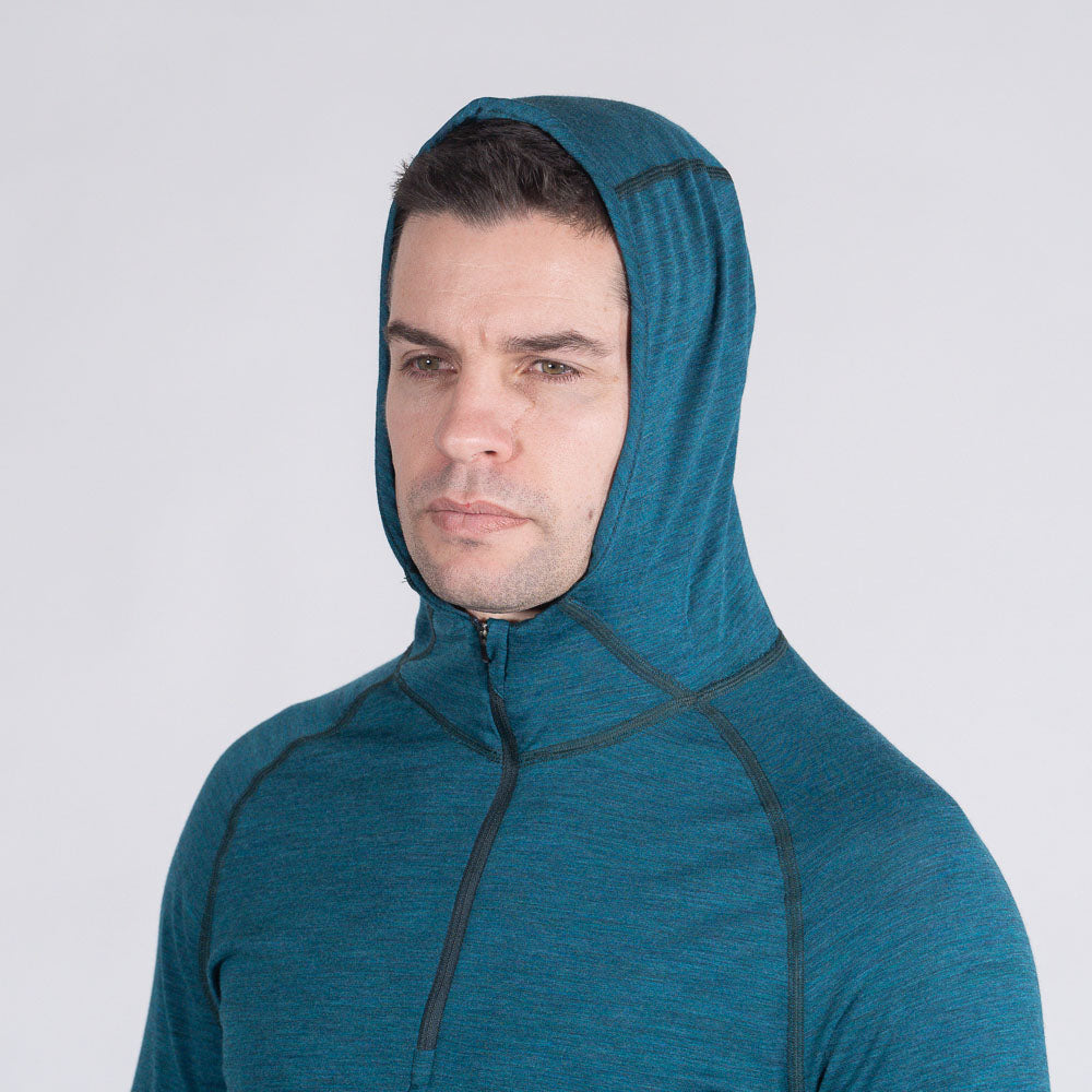 Men s Hooded Zip Base Layer ioMerino Outdoor Clothing