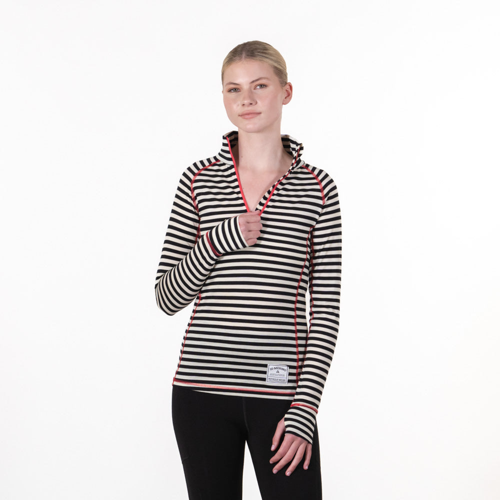 Merino Wool Women s Base Layer Zip High Performance Thermals