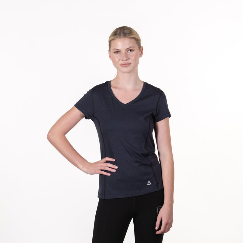 Women's Merino Wool VNeck TShirt ioMerino Outdoor Clothing
