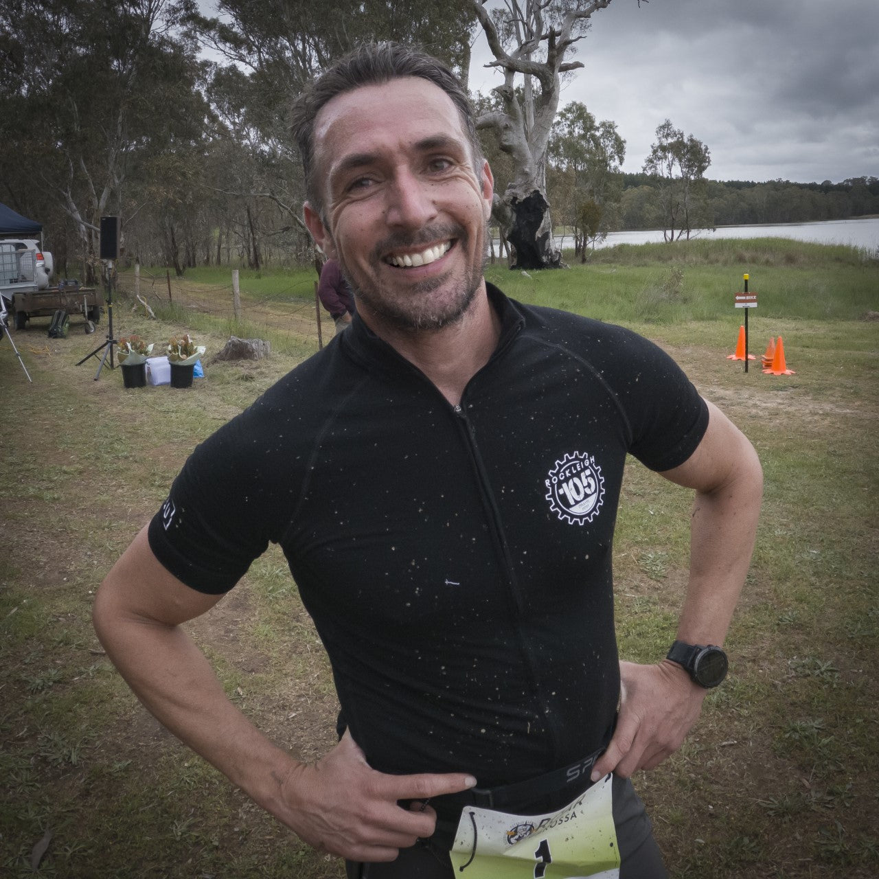 Morgan in his Cycling Jersey