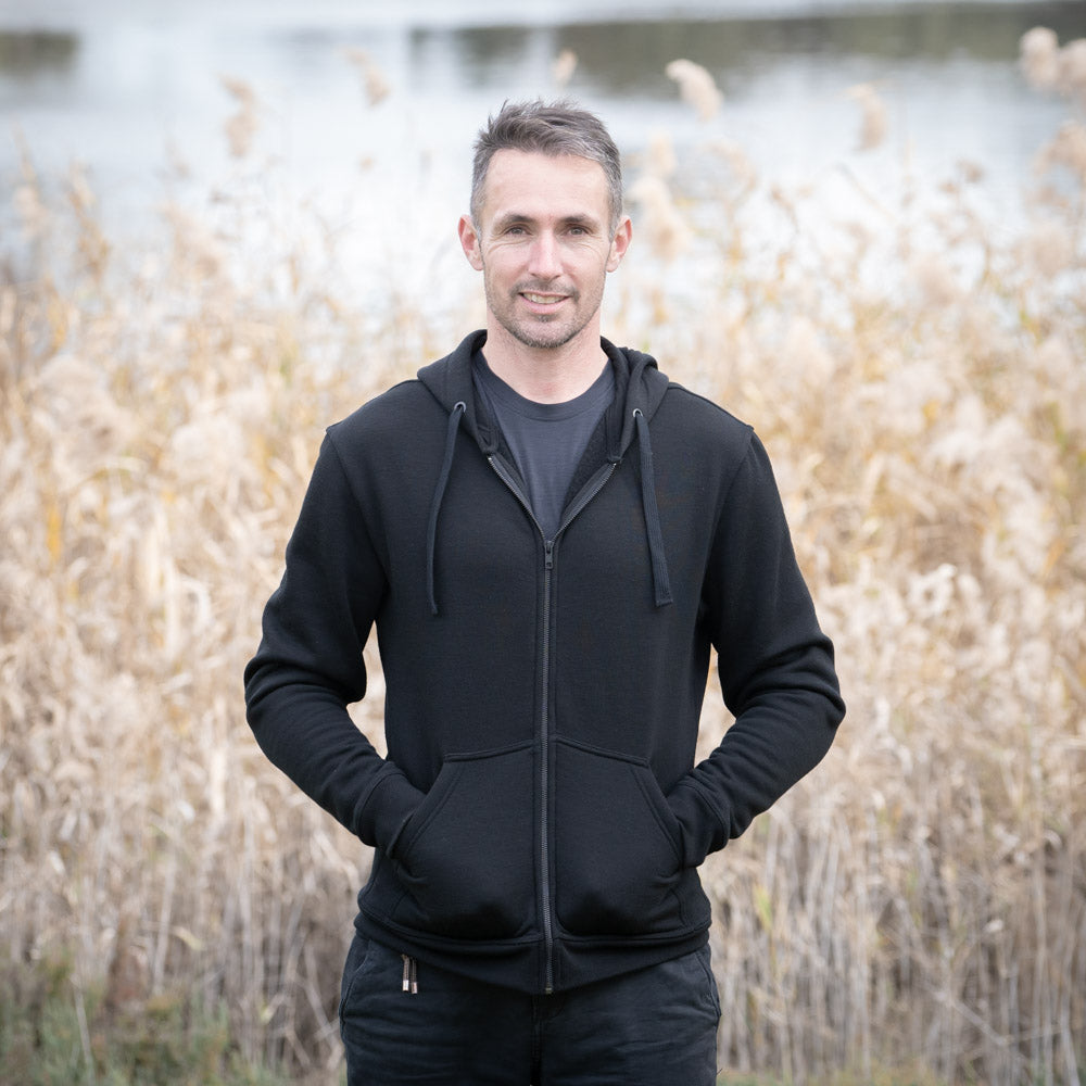 Merino wool zip up hoodie clearance