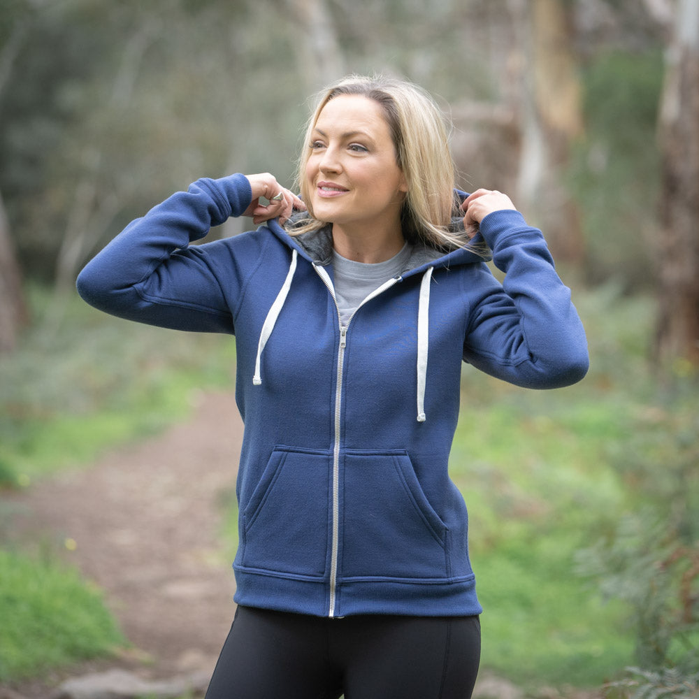 Wool zip hoodie women's on sale